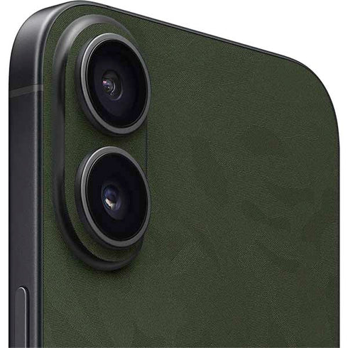 Military Green Shadow Camo iPhone 16 Plus Skin